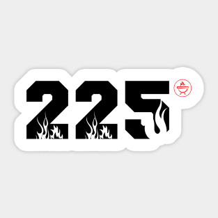 225 degrees Sticker